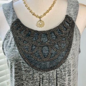 NWOT Apt9 embellished sleeveless blouse.